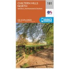 Ordnance Survey Explorer 181 Chiltern Hills North Map With Digital Version - Orange, Orange