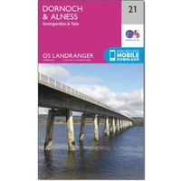 Ordnance Survey Landranger 21 Dornoch & Alness, Invergordon & Tain Map With Digital Version, D