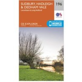 Ordnance Survey Explorer 196 Sudbury, Hadleigh & Dedham Vale Map With Digital Version, D