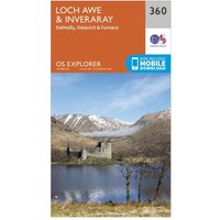 Ordnance Survey Explorer 360 Loch Awe & Inverarary Map With Digital Version - Orange, Orange