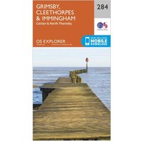Ordnance Survey Explorer 284 Grimsby, Cleethorpes & Immingham Map With Digital Version - Orange, Orange