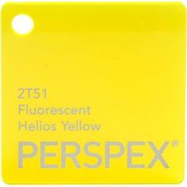 Perspex Cast Acrylic Sheet 1000 x 500 x 3mm Fluorescent Helios Yellow