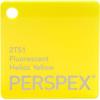 Perspex Cast Acrylic Sheet 1000 x 500 x 3mm Fluorescent Helios Yellow