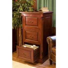 Belarus Filing Cabinet In Mahogany With 3 Drawers
