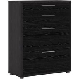 Prax 4 Drawers 2 Shelves Office Storage Cabinet In Black