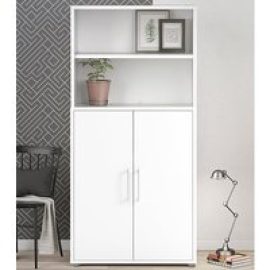 Prax 2 Doors 4 Shelves Office Storage Cabinet In White