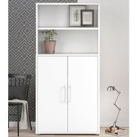 Prax 2 Doors 4 Shelves Office Storage Cabinet In White