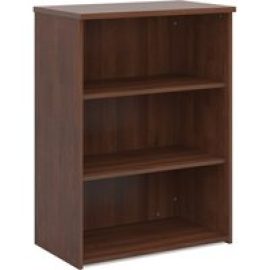 Upton Home And Office Wooden Bookcase In Walnut With 2 Shelves