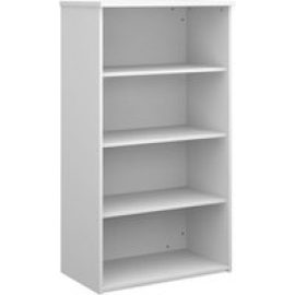 Upton Home And Office Wooden Bookcase In White With 3 Shelves