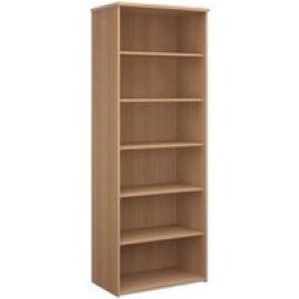 Upton Home And Office Wooden Bookcase In Beech With 5 Shelves