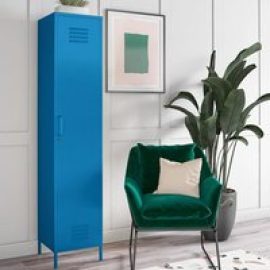 Caches Metal Locker Storage Cabinet With 1 Door In Blue