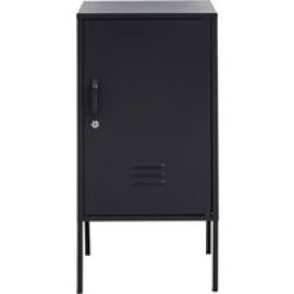 Rumi Metal Locker Storage Cabinet With 1 Door In Black