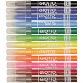 Giotto Décor Textile Fibre Pens - Pack of 12
