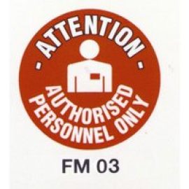 Beaverswood Floor Marker 430mm dia. Authorised Personnel Only