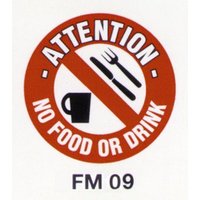 Beaverswood Floor Marker 430mm dia. No Food or Drink